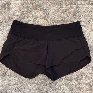 Lululemon Black speed shorts 2.5” inseam